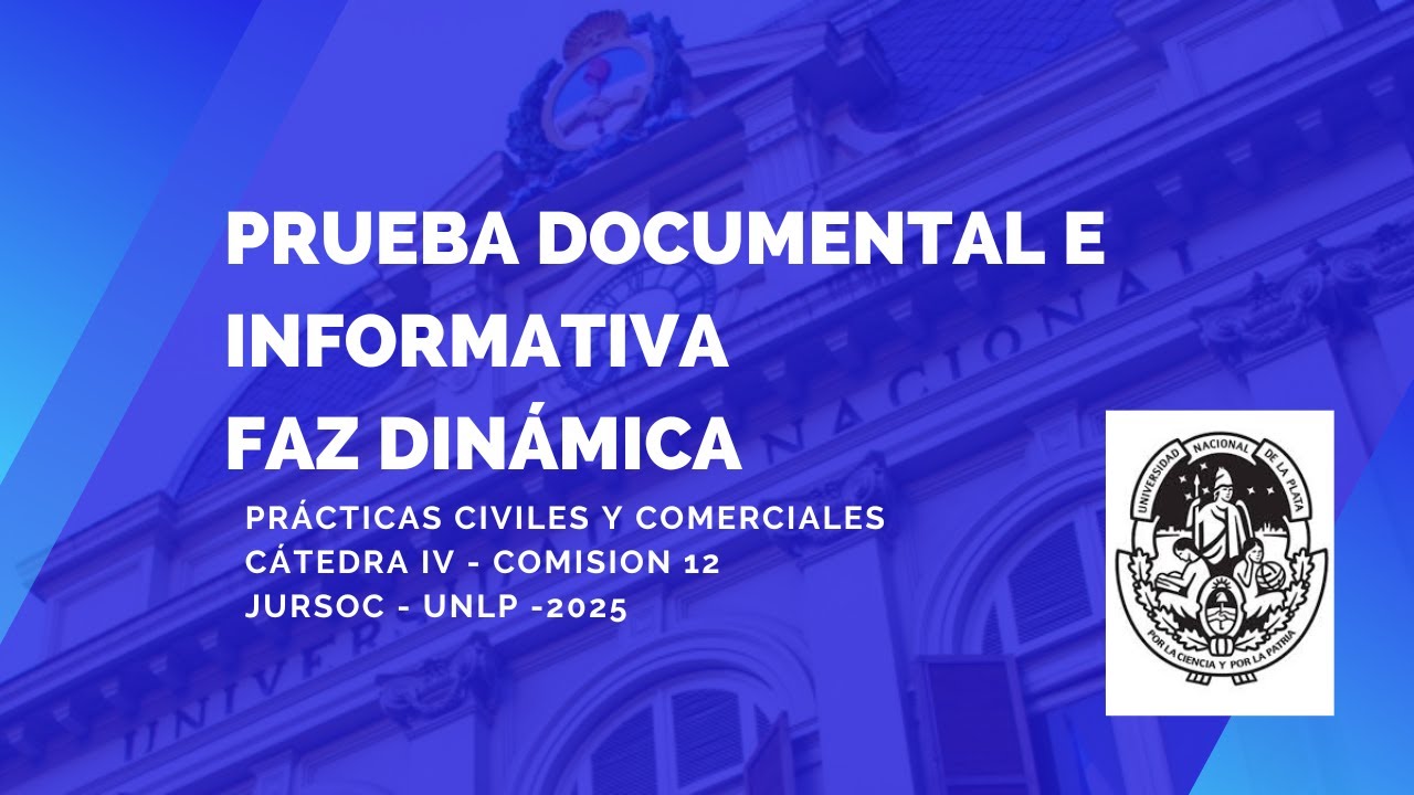 Prueba documental e informativa. Faz dinámica