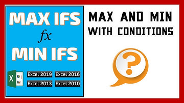 Excel MAX or MIN with CONDITIONS | MAXIFS and MINIFS Functions in Excel