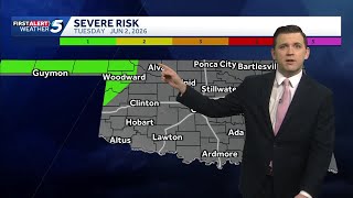 TIMELINE: Showers to linger, low severe weather threat later in parts of Oklahoma