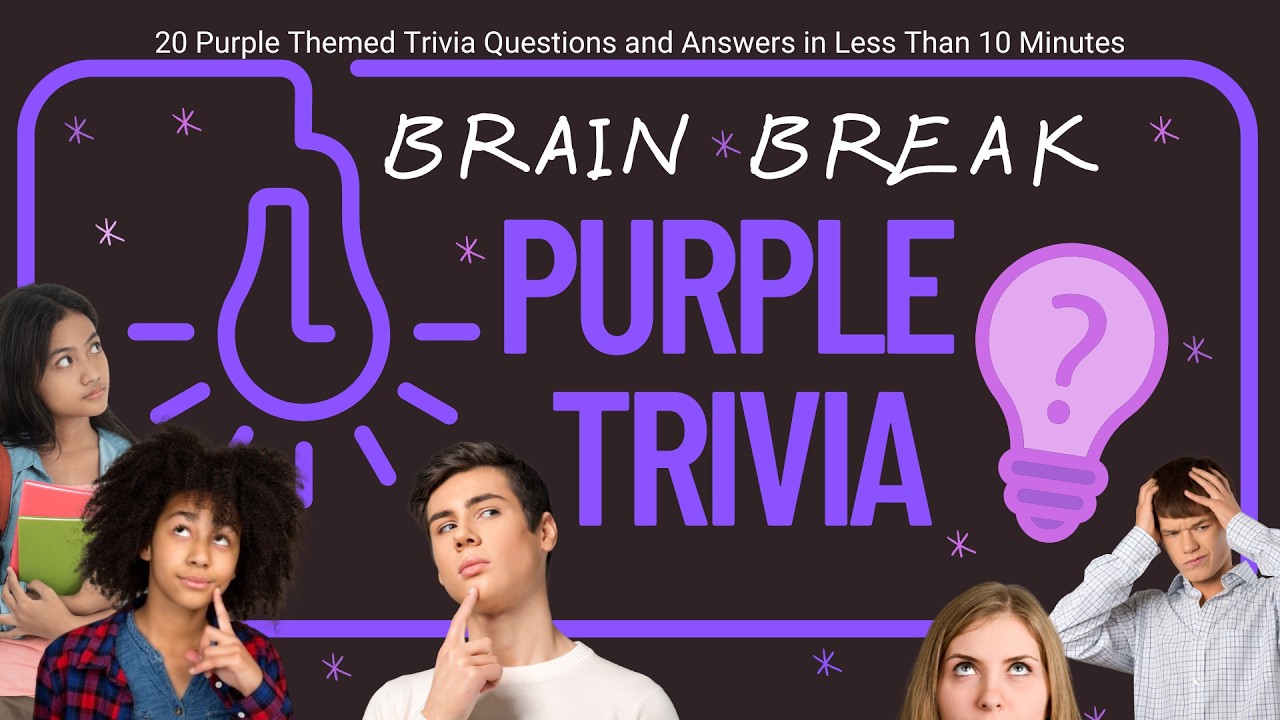 Color Trivia Brain Break for Classrooms || PURPLE EDITION
