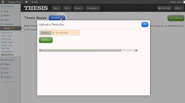 Thesis 2.1 | Getting Started — Boxes Submenu