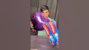 Toothpaste_Balloon_Hack = Toothpaste Melted Point Of a Balloon #experiment #fyp #diy #gems #shorts