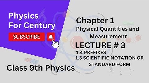 Prefixes & Scientific Notation or Standard form Class 9th physics chapter 1