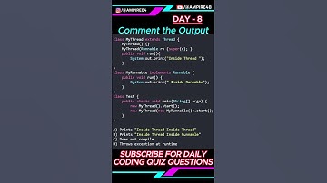 DAY - 08 Java Quiz Question | Daily Quiz Challenge | Ampire