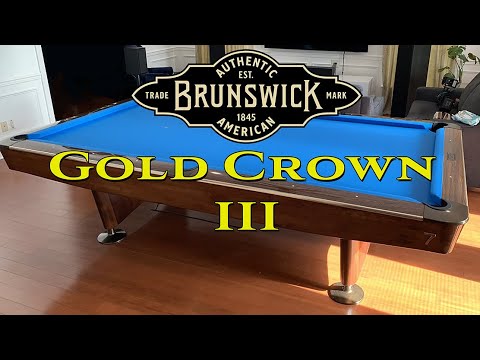 8' Brunswick Gold Crown III Pool Table For Sale