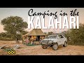 Camping in the kalahari khutse game reserve in botswana