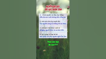Các cụ xưa dạy về bài học nhân sinh #caunoihay #trietlysong #danhngon #cuocsong