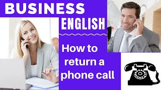 How to Return a Telephone Call 📞 Business English Speaking Practice