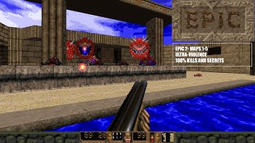 DOOM II- Epic 2 Maps 1-5 (Ultra-Violence, 100% Kills and Secrets)