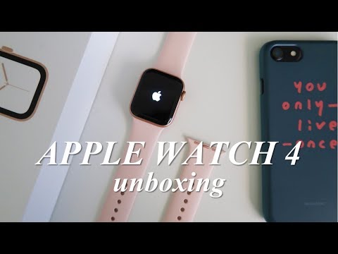 Apple Watch series 4 Unboxing | Gold Alu + Pink Sand 40MM  애플워치 시리즈4 언박싱