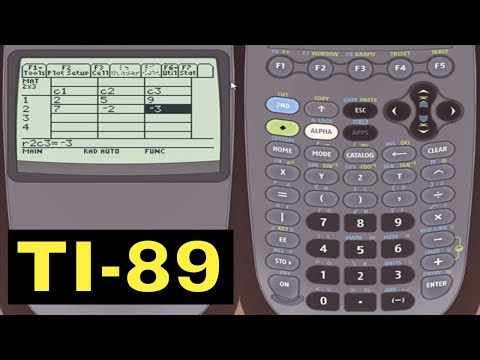 TI-89 Calculator - 14 - Creating and Editing Matrices