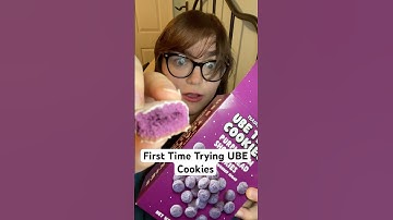 First Time Trying UBE Cookies #shorts #cookies #foodreview #traderjoes