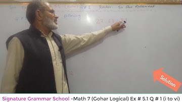 Mathematics 7 (Gohar Logical) Exercise # 5.1 Question # 1 (Ratio) - Signature Grammar School