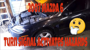 2007 Mazda 6 right turn signal turns on hazards