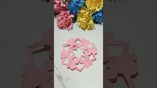 beautifull snowflake with paper craft❄❄ #diy #paper #craft #papercraft #handmade #snowflakes #shorts