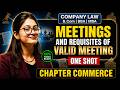 Meetings & Requisites Of Valid Meeting One Shot🔥| Company Law |Management & Meetings | B.Com/BBA/MBA