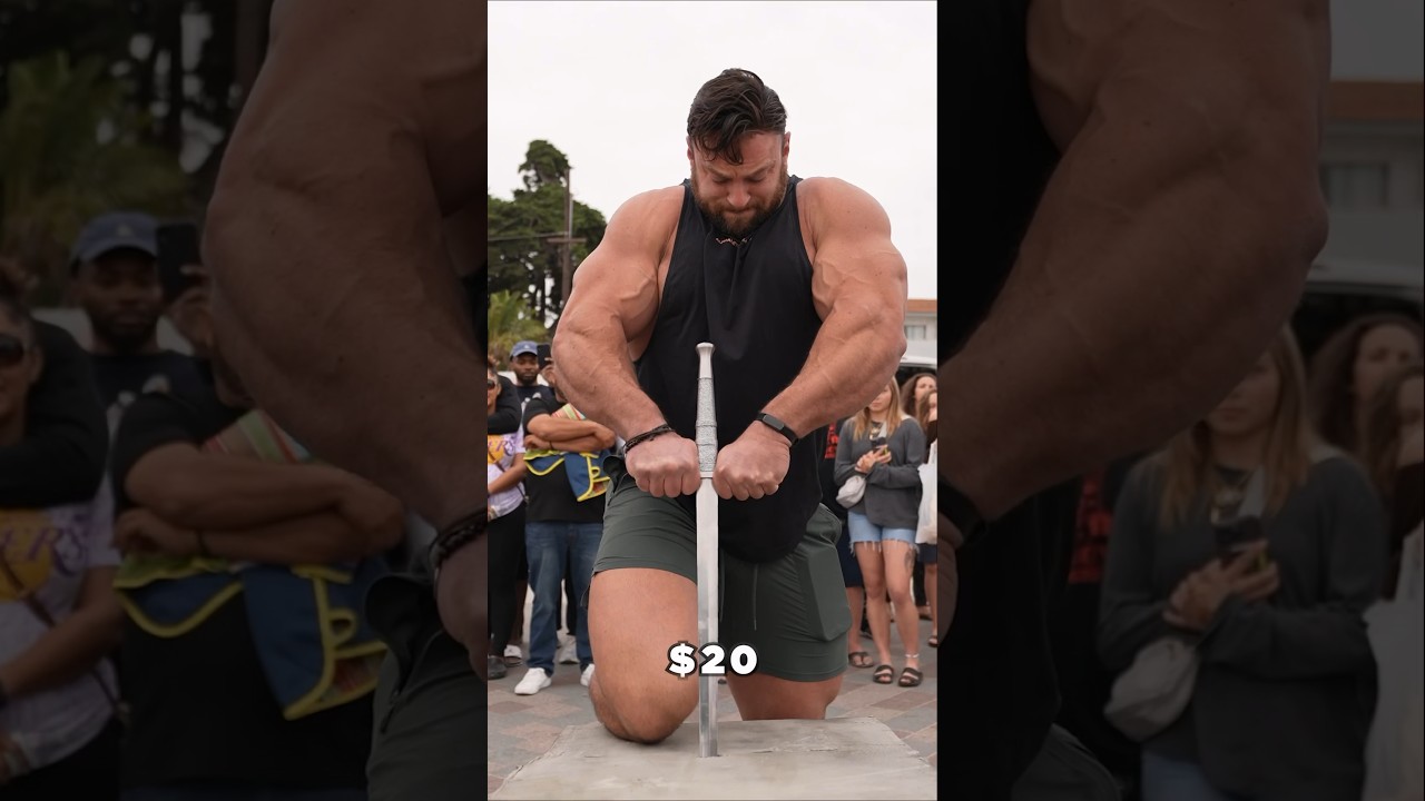 300lbs Bodybuilder VS King Arthur’s Sword