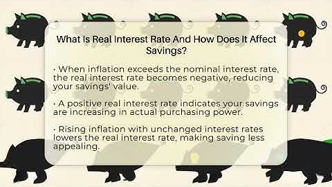 What Is Real Interest Rate And How Does It Affect Savings? - Inflation Insight Channel