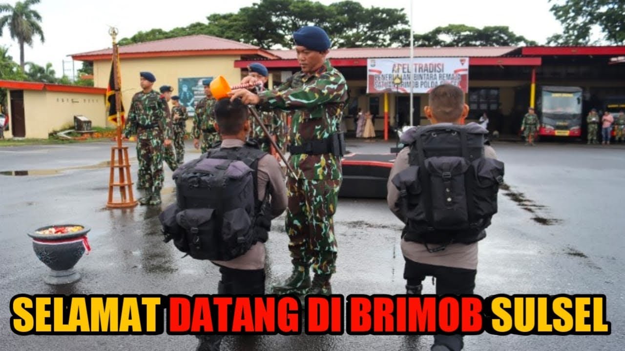 Tradisi penerimaan Bintara remaja Angkatan 48/26 Satbrimob Polda Sulsel