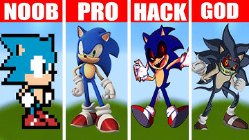 NOOB vs PRO vs HACKER vs GOD✨Sonic.exe - Minecraft Pixel Art