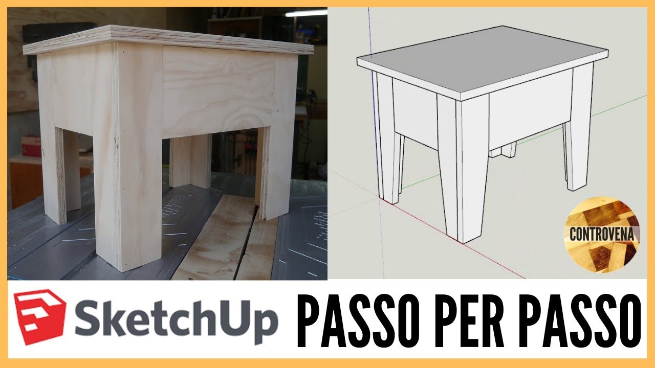 SketchUp: progetto PASSO per PASSO di uno sgabello | Fai da te