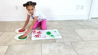 Heidi and Zidane play with color paint | pretend play video for kids