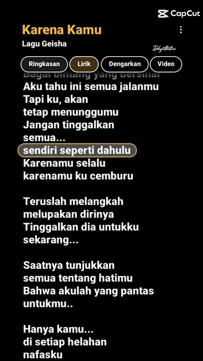 jangan tinggalkan semua sendiri seperti dahulu