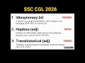 SSC CGL 2026 vocabulary #ssc2026