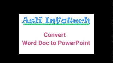 ወርድ ዶክመንትን ወደ ፓወር ፖይንት መቀየር ይቻላልን? How to convert Word document to PowerPoint | in Amharic|