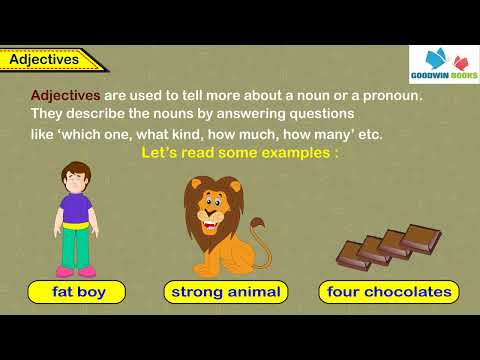 GOODWIN ENGLISH GRAMMAR CLASS 4 | CHAPTER 5 | ADJECTIVE | English Grammar| CBSE