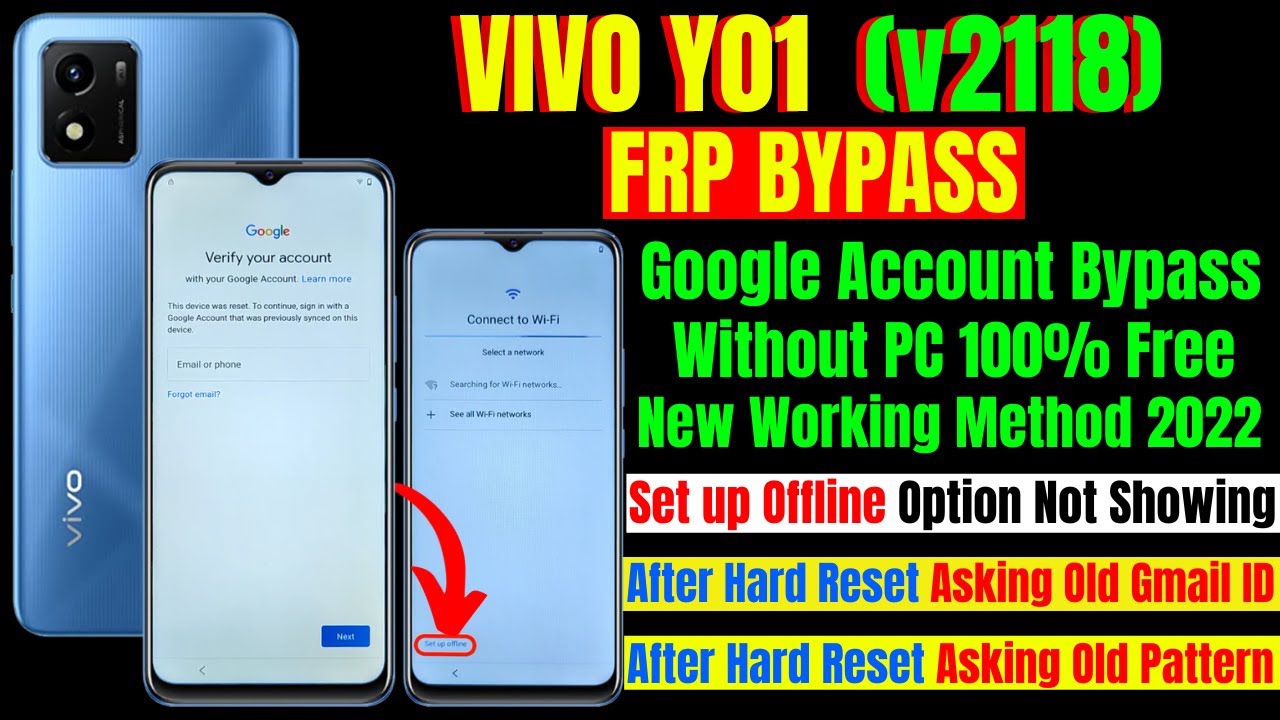 VIVO Y01 (v2118) Frp Bypass Without PC 100% Free || Set Up Offline