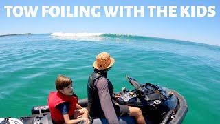 WE TOOK THE KIDS TOW FOILING!