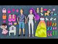 7 Minutes Satisfying with Unboxing Barbie Family Playset, Doll Dressup Set Toys ASMR | Review Toys