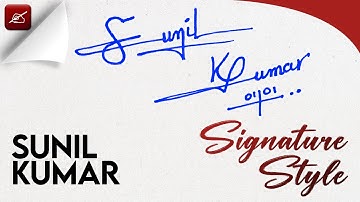 ✔️ Sunil Kumar Name Signature Design - S Signature Style - How to Signature Your Name