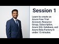Azure Masterclass Session 1: Setup Free Account, SQL DB & Data Factory in 15 Mins! AZURE session 1