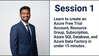 Azure Mastercl Session 1 Setup Free Account, Sql Db & Data Factory In 15 Mins Azure Session 1