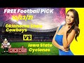 Free Football Pick Oklahoma State Cowboys vs Iowa State Cyclones Picks, 10/23/2021 College Football