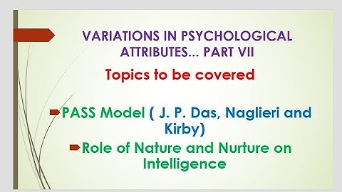 PASS model of Intelligence