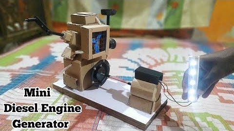 || How To Make A Mini Diesel Engine Generator Model At Home || Mini Diesel Engine From Cardboard ||