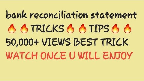 BRS #1 - Introduction to Bank Reconciliation Statement