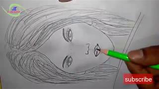 How to draw face for beginners/easy way a realistic face/telugu/by
jadi entertainment