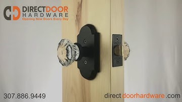 Emtek Astoria Knob with Sandcast Style 1 Rosette - Flat Black