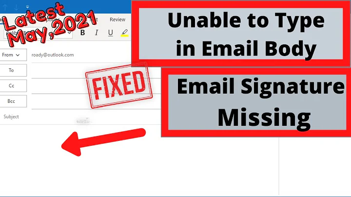 Unable To Type In Outlook New Email Body | Email Signature are missing | Latest Outlook issue FIXED