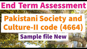 Sample file  Pakistani Society and Culture-II code (4664) | AIOU INFO