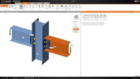 Modeling steel connection with wizard templates