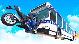 We Battled Motorcycles Vs Rocket Buses In Beamng Multiplayer