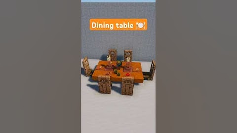 Minecraft: Simple & fancy dining table tutorial 👍 #minecraft #minecraftbuilds