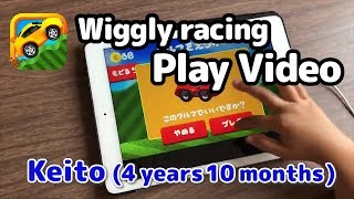 【Play Video】Red car jumping about like it's on fire on "Wiggly racing" screenshot 4