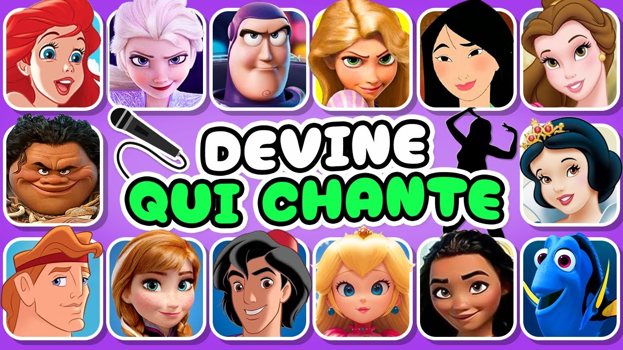 Devine qui CHANTE spécial DISNEY 🏰👸🎶 Vaiana, Raiponce, Ariel, Blance-Neige, Pocahontas