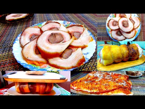 Сало фаршированное языком.